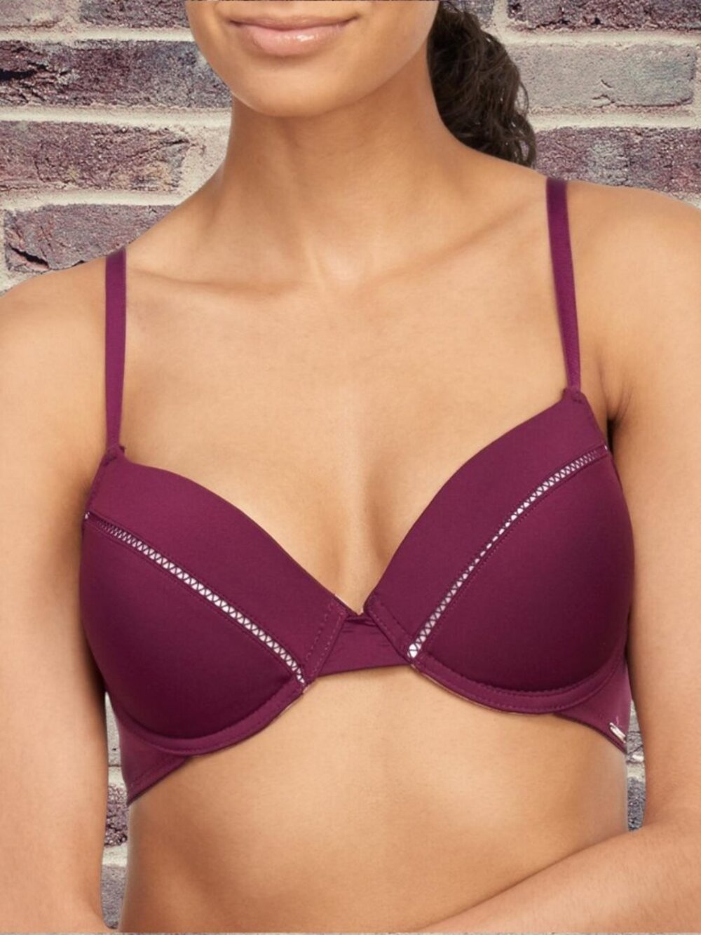 NWT Vince Camuto Push Up Bra 34C 36C 38C Lined UW Purple Logo VC051033